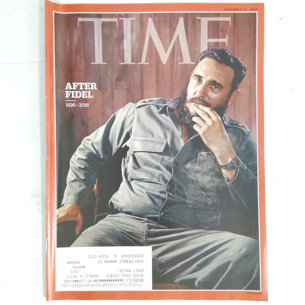 TIME Magazine December 12 2016 After Fidel Castro 1926-2016 Cover Back Issue